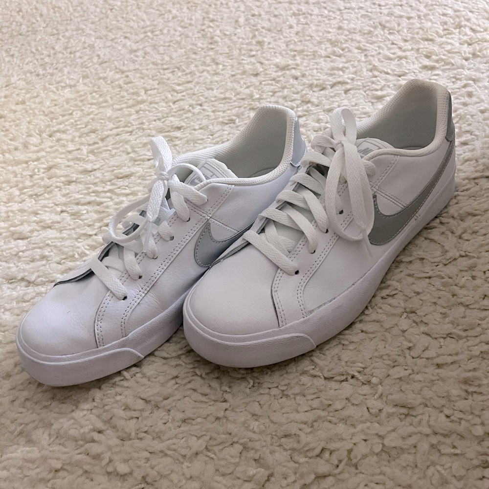 Nike White and Silver - Womens Sneakers